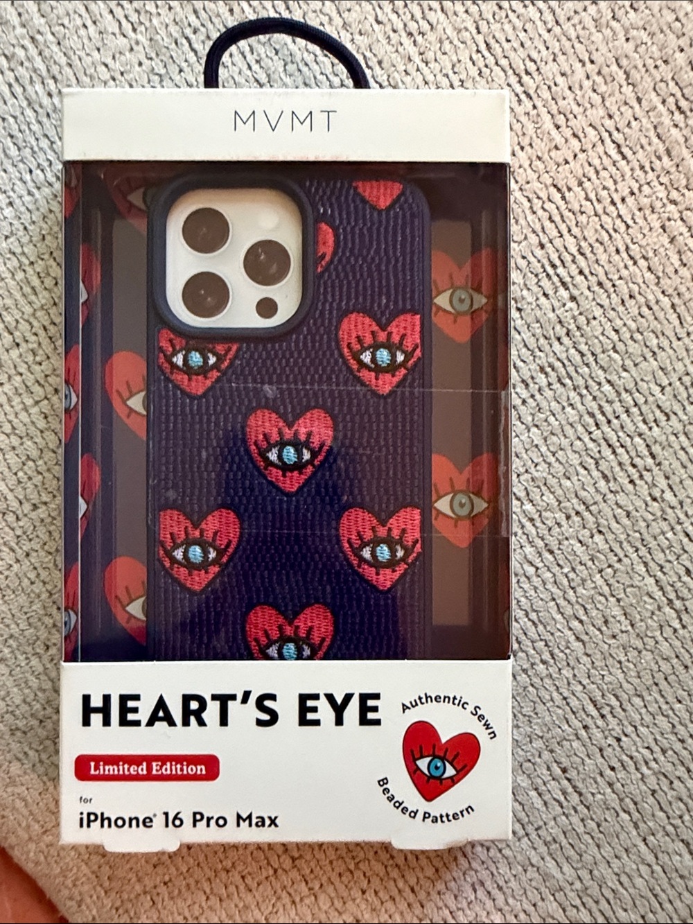 MVMT Navy and Red Heart's Eye iPhone Case iPhone 16 Pro Max